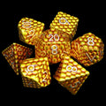 TDSO Metal Dragon Scale Gold & Silver 7 Dice Polyset