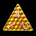 TDSO Metal Dragon Scale Gold & Silver D4 Dice