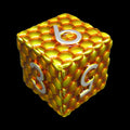 TDSO Metal Dragon Scale Gold & Silver D6 Dice