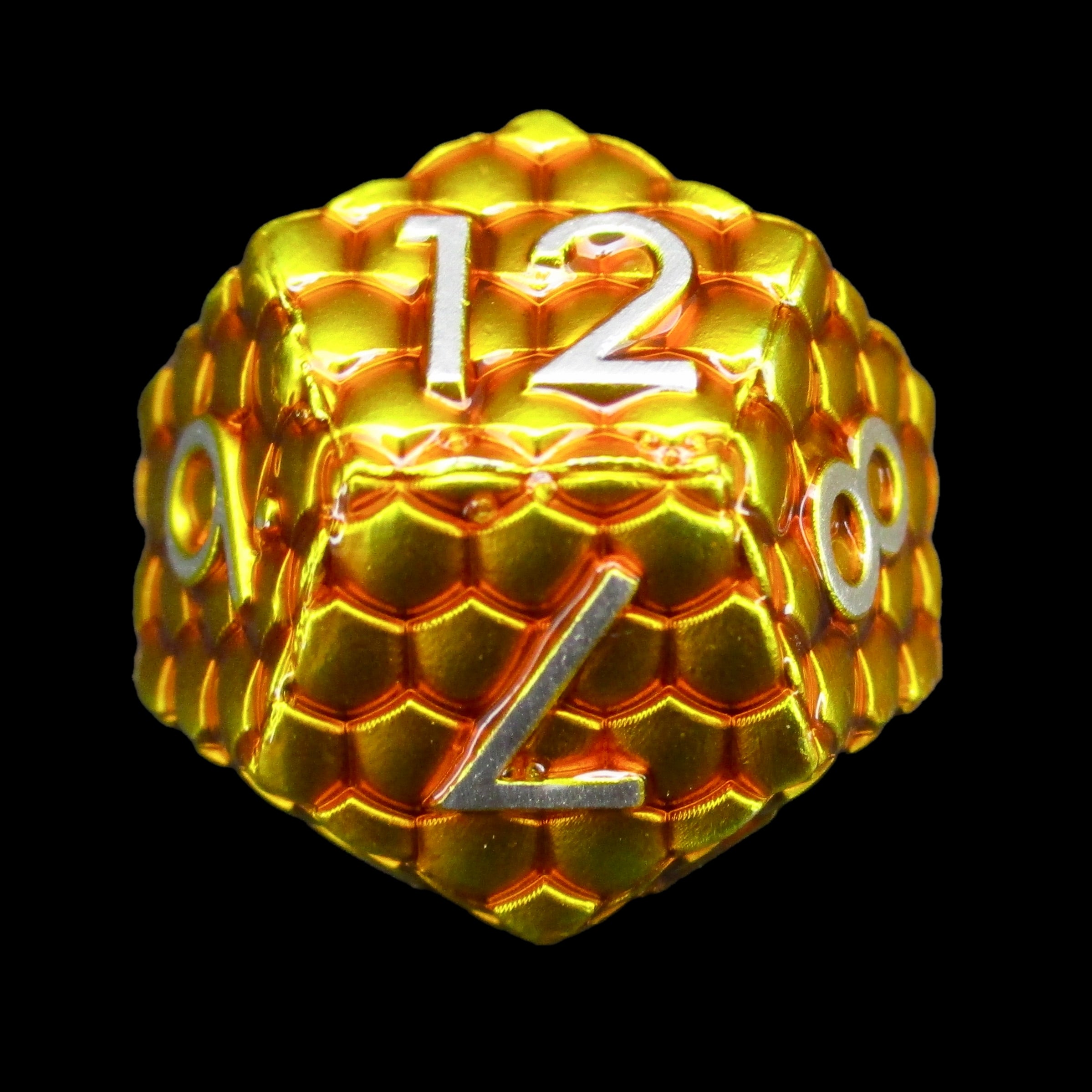 TDSO Metal Dragon Scale Gold & Silver D12 Dice