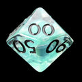TDSO Teal Dragon Scale & Black Percentile Dice