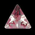 TDSO Encapsulated Flower Baby Pink D4 Dice