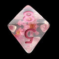 TDSO Encapsulated Flower Baby Pink D8 Dice