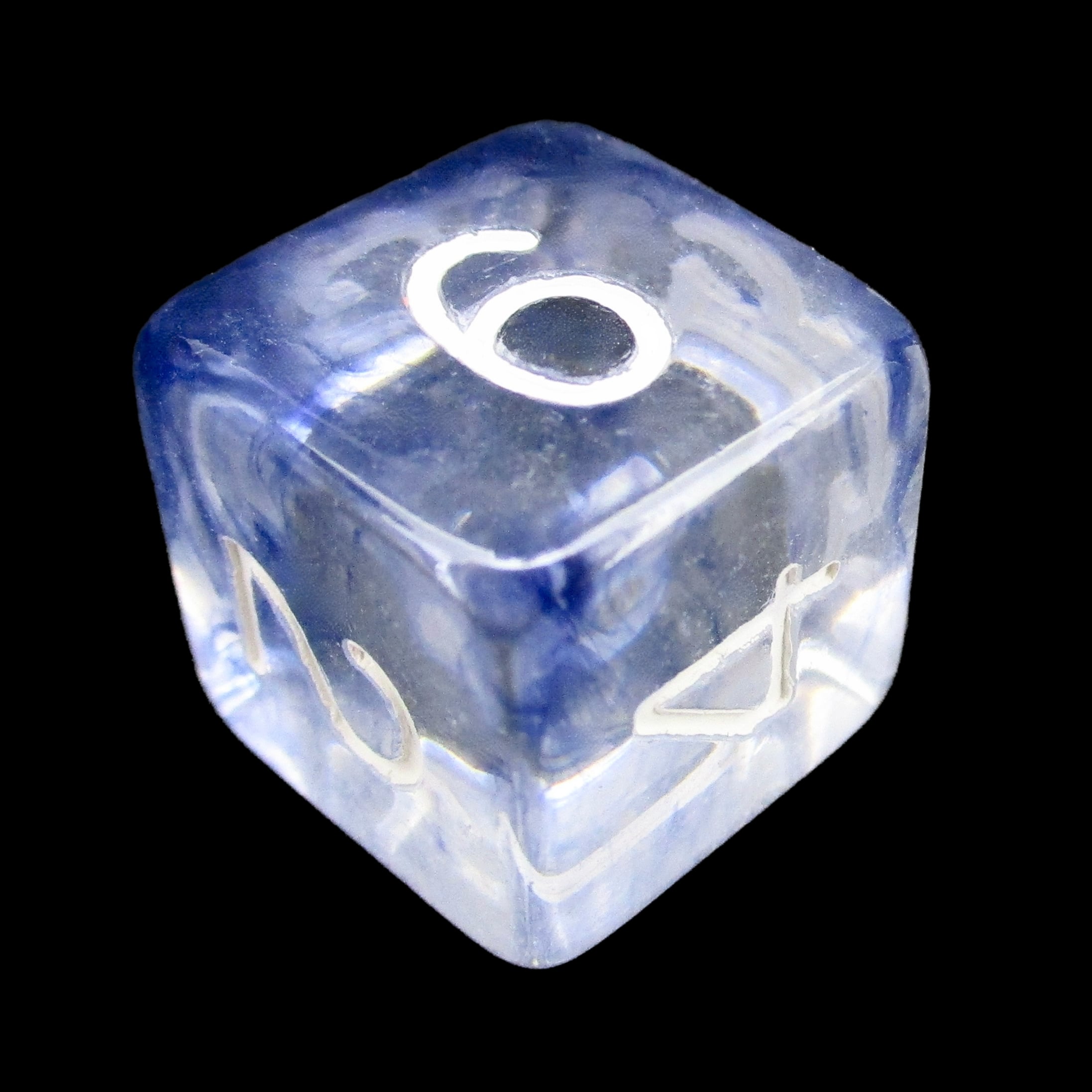 Role 4 Initiative Diffusion Blue Ink & White D6 Dice
