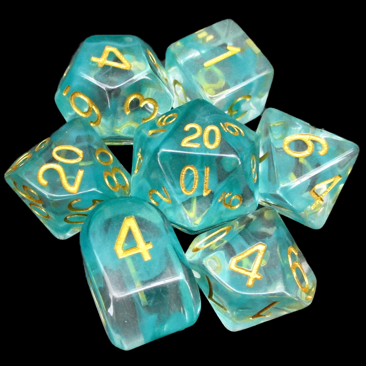Role 4 Initiative Diffusion Atlantis 7 Dice Polyset with Arch D4