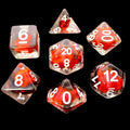 TDSO Encased Skull Flame 7 Dice Polyset
