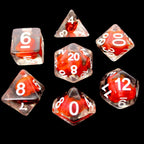 TDSO Encased Skull Flame 7 Dice Polyset