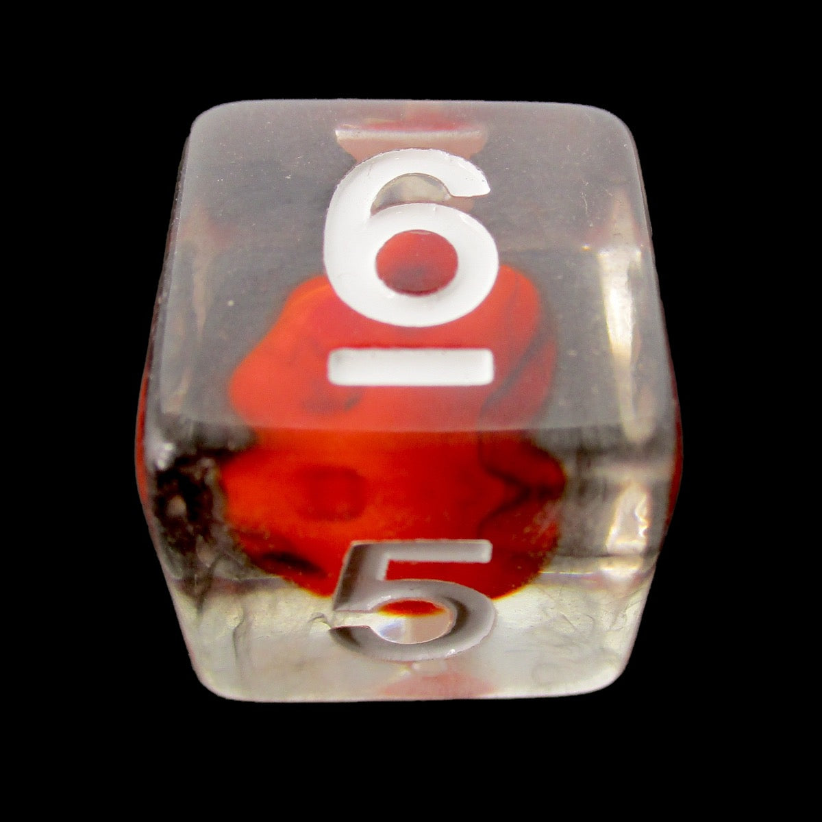 TDSO Encased Skull Flame D6 Dice
