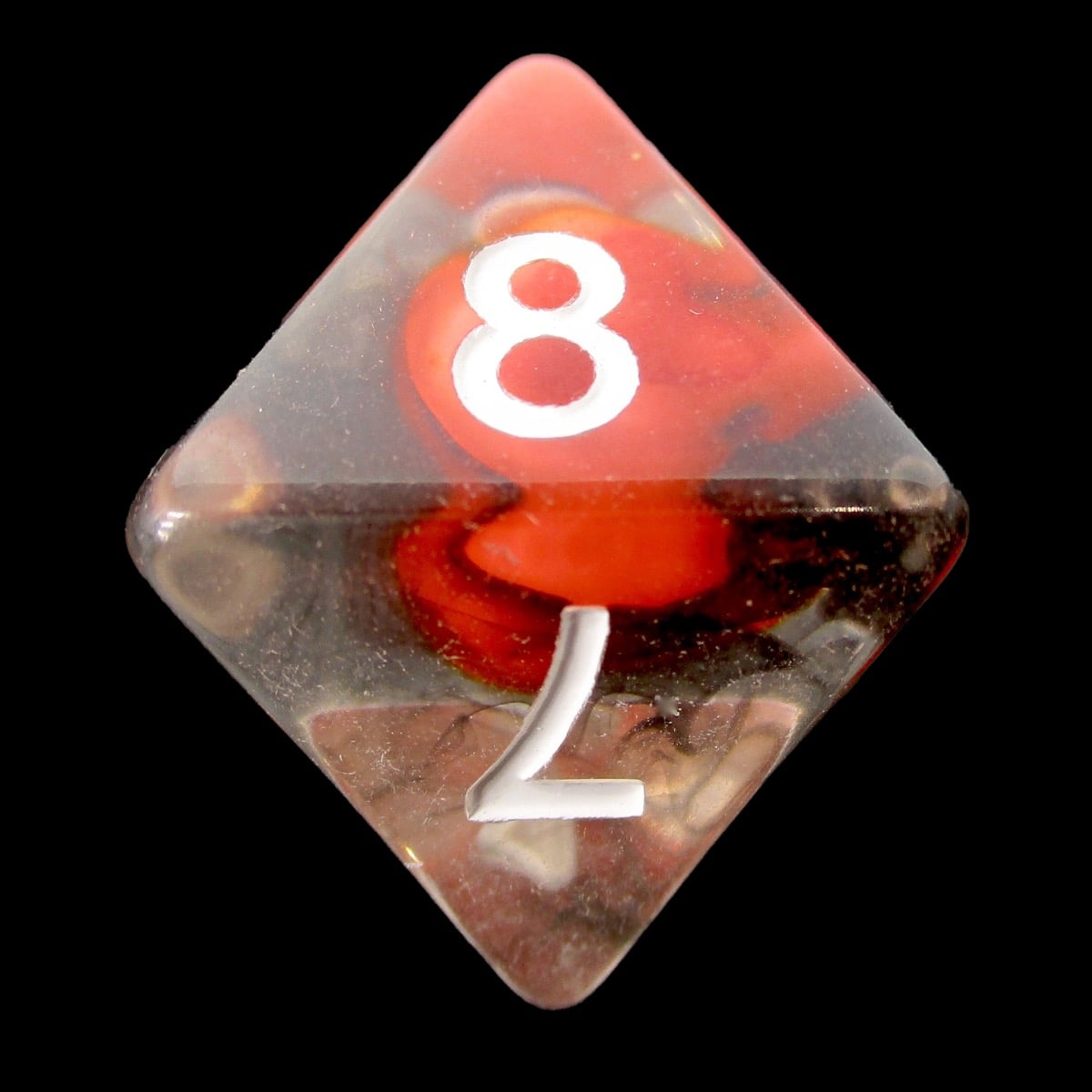TDSO Encased Skull Flame D8 Dice