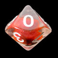 TDSO Encased Skull Flame D10 Dice