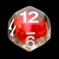 TDSO Encased Skull Flame D12 Dice