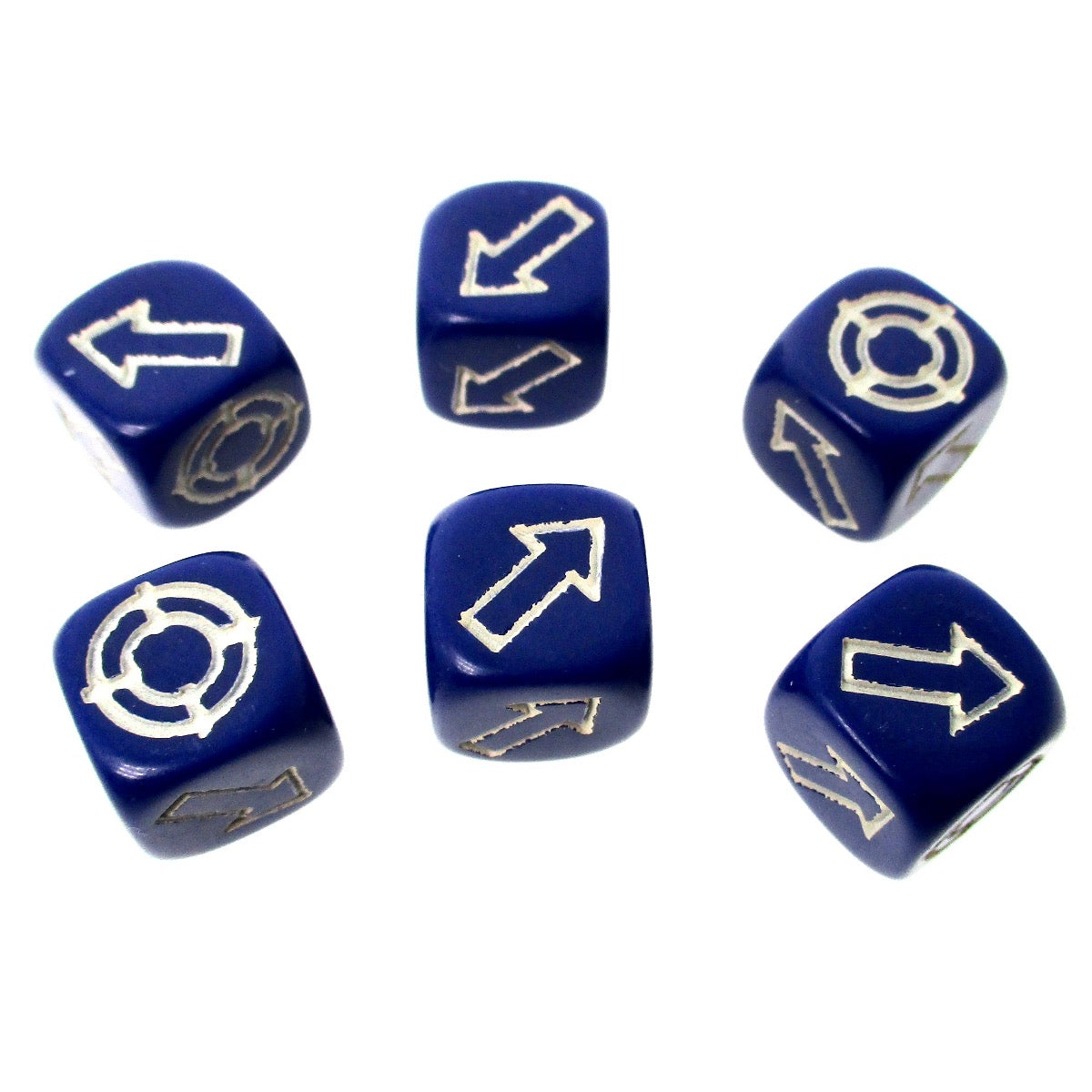 HALF PRICE CLEARANCE D&G Opaque Blue Scatter 12mm 6 x D6 Dice Set