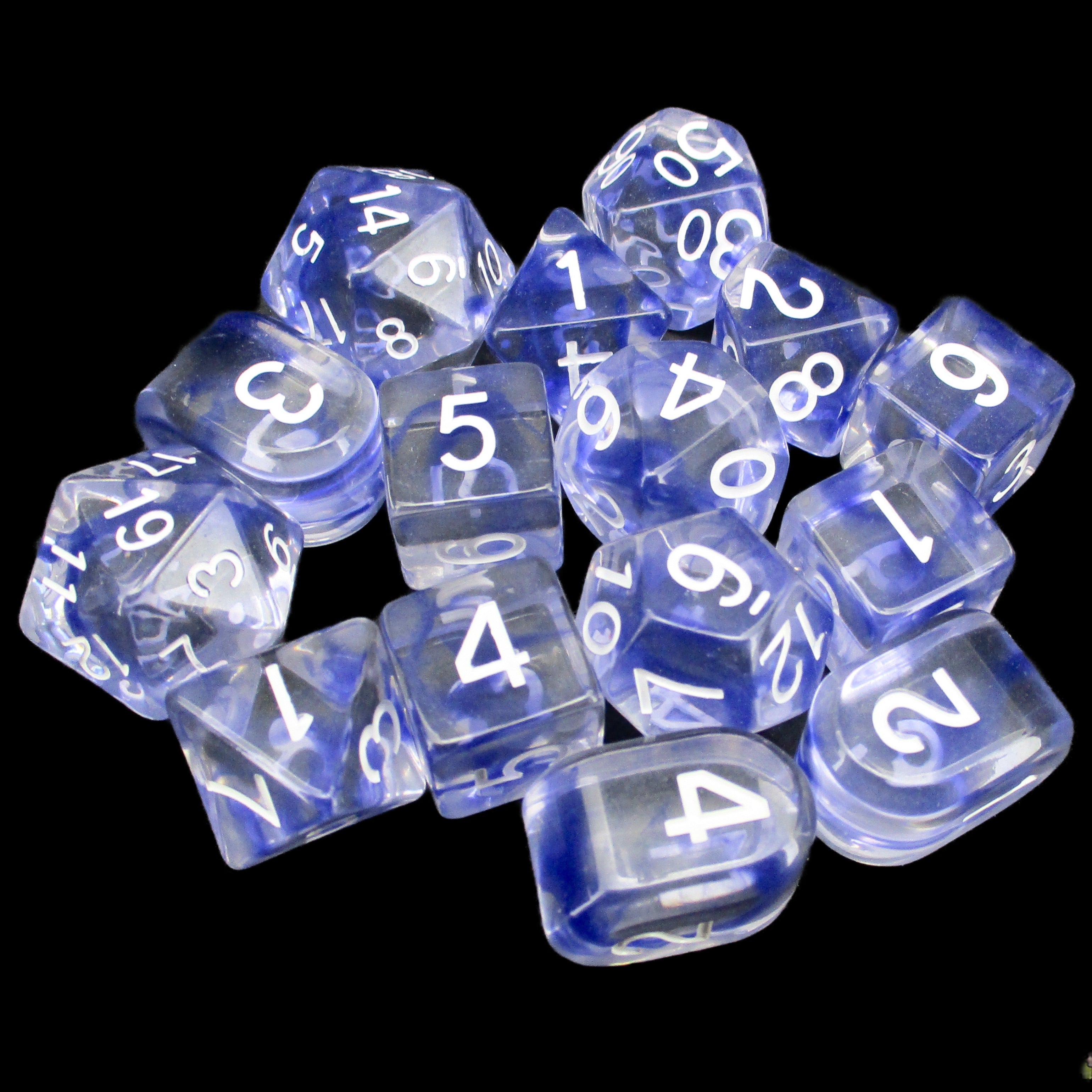 Role 4 Initiative Diffusion Sapphire 15 Dice Polyset with Arch D4s