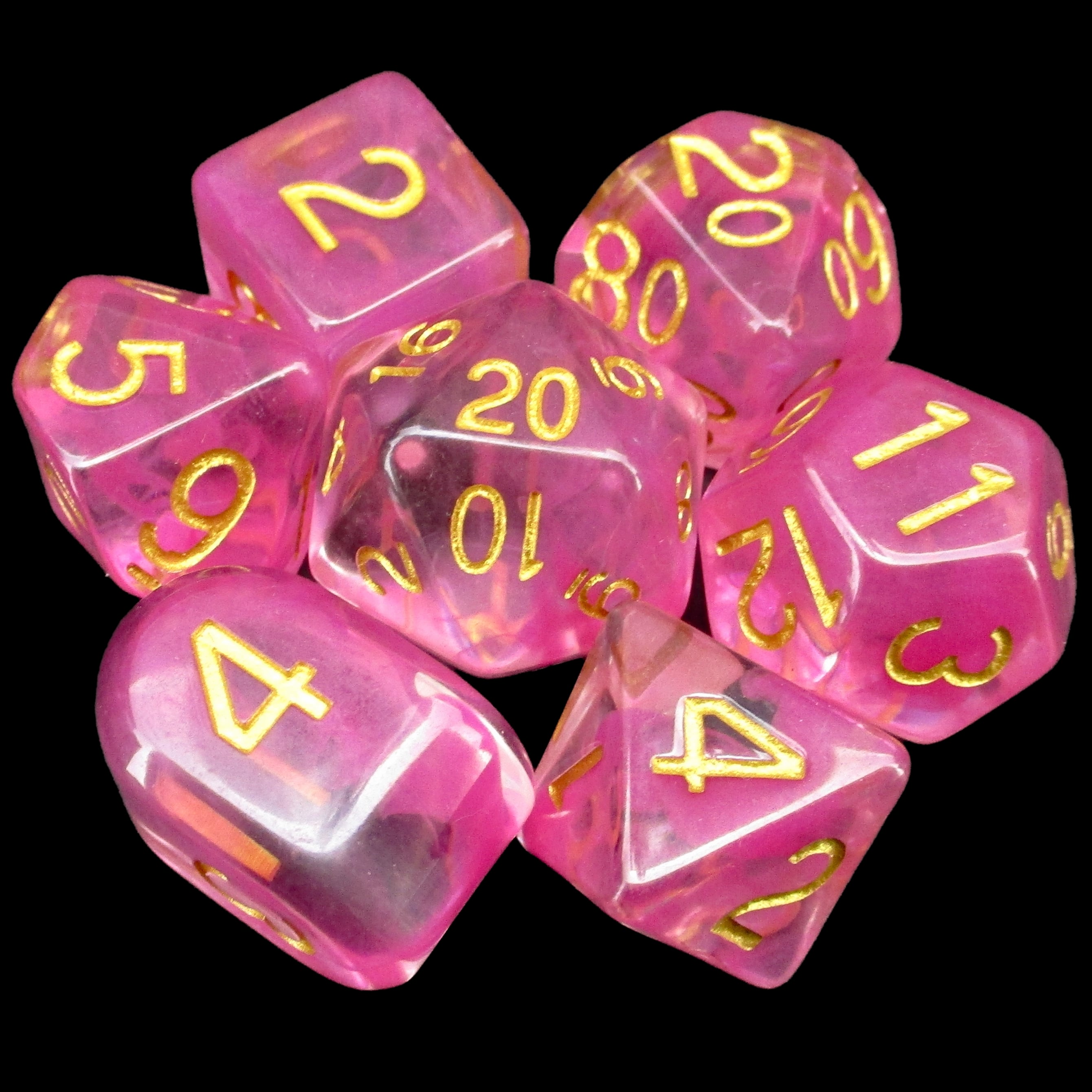 Role 4 Initiative Diffusion Rose Gold 7 Dice Polyset with Arch D4