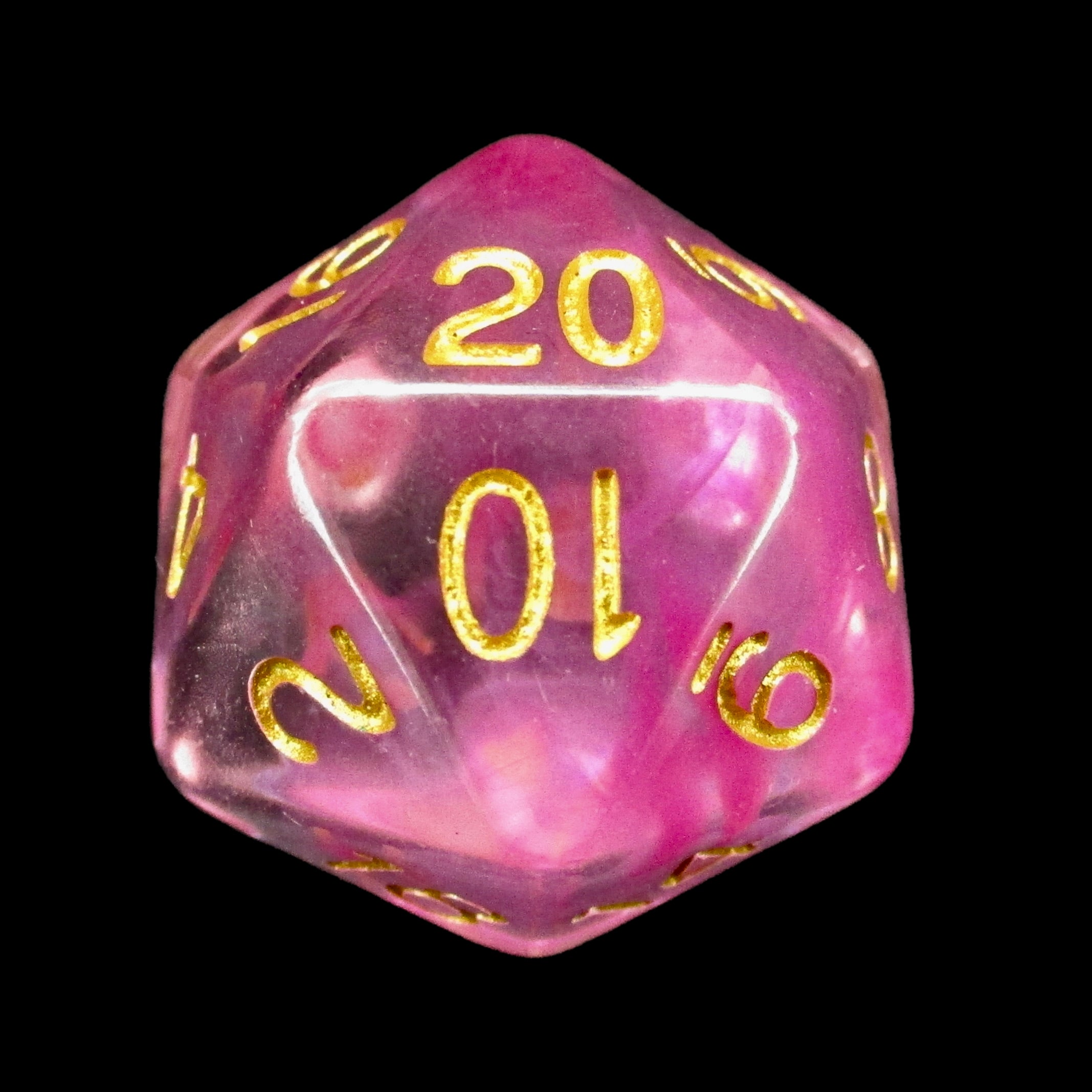 Role 4 Initiative Diffusion Rose Gold D20 Dice