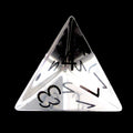 TDSO Zircon Glass Diamond & Black D4 Dice