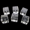 TDSO Zircon Glass Diamond & Black 6 x D6 Spot Dice Set