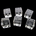 TDSO Zircon Glass Diamond & Black 6 x D6 Spot Dice Set