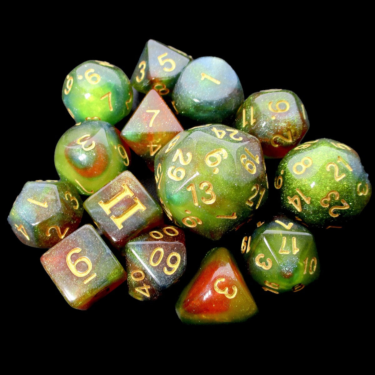 Impact Unleashed Arcana Prismatic Spray Dungeon Crawl Classics DCC 14 Dice Set