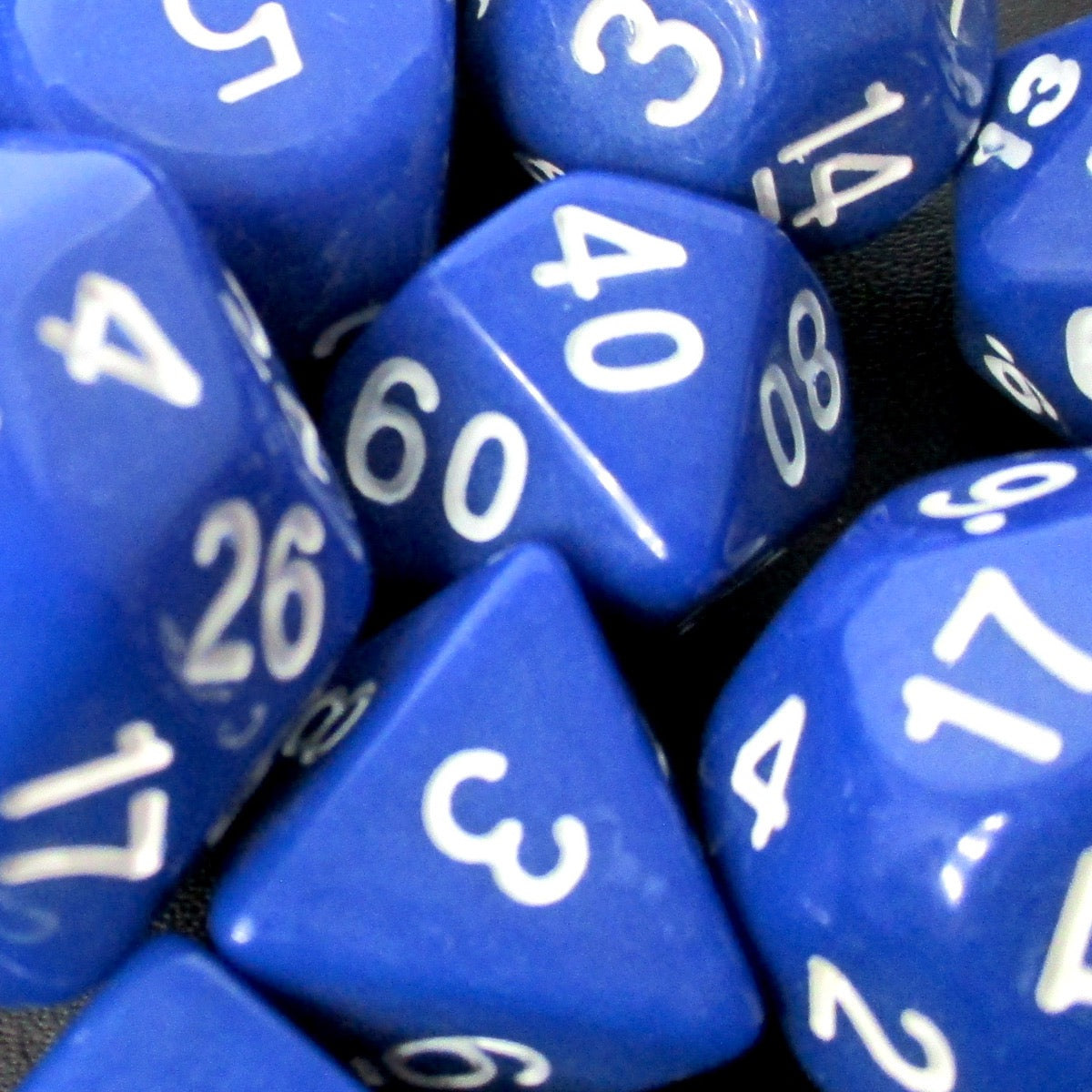 Impact Opaque Indigo Blue & White Dungeon Crawl Classics DCC 14 Dice Set