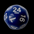 Impact Opaque Indigo Blue & White D24 Dice