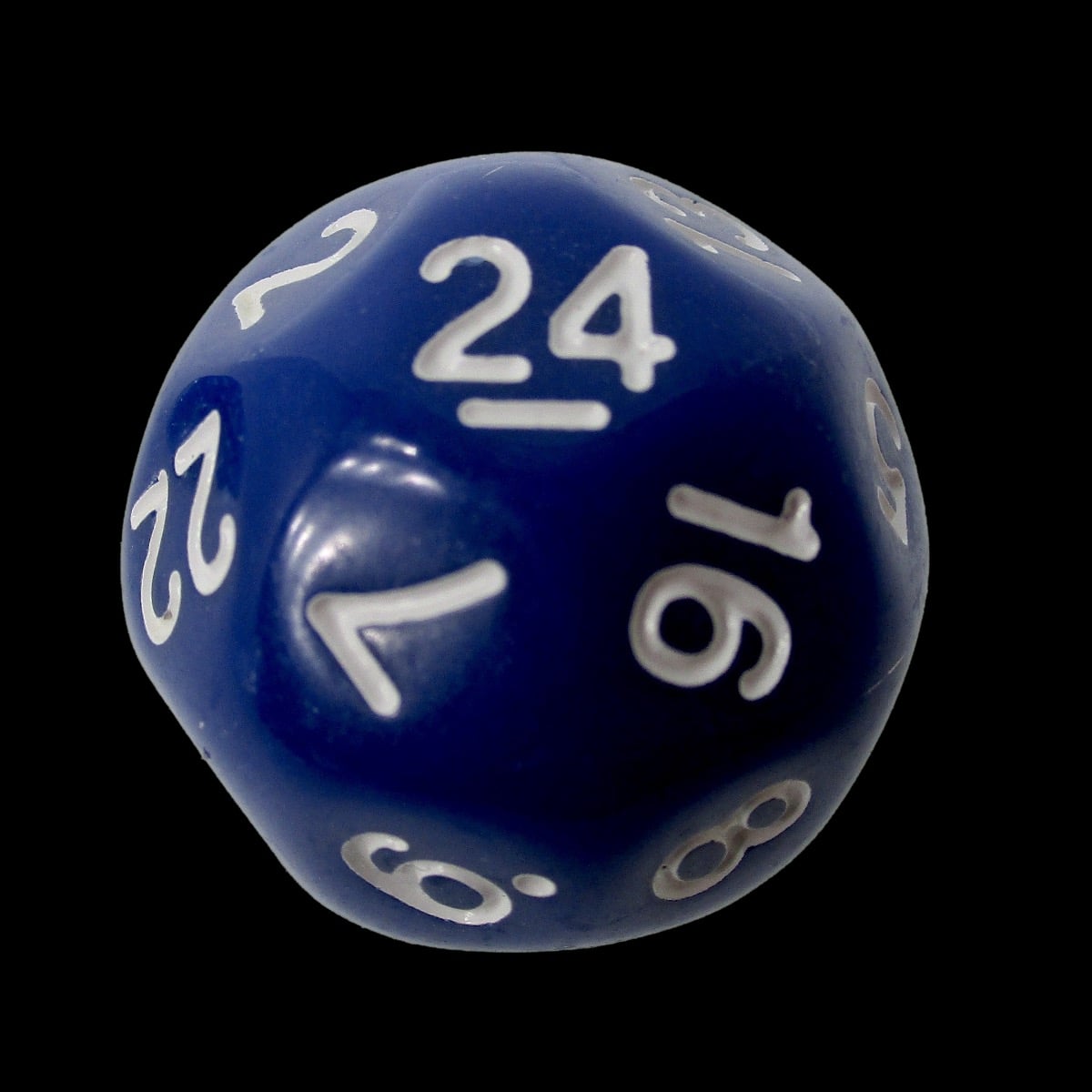 Impact Opaque Indigo Blue & White D24 Dice