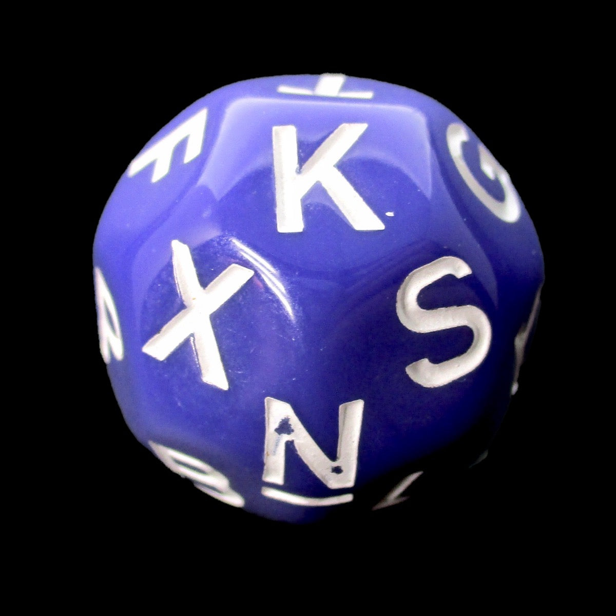 Impact Opaque Purple & White 22mm Consonant D21 Dice