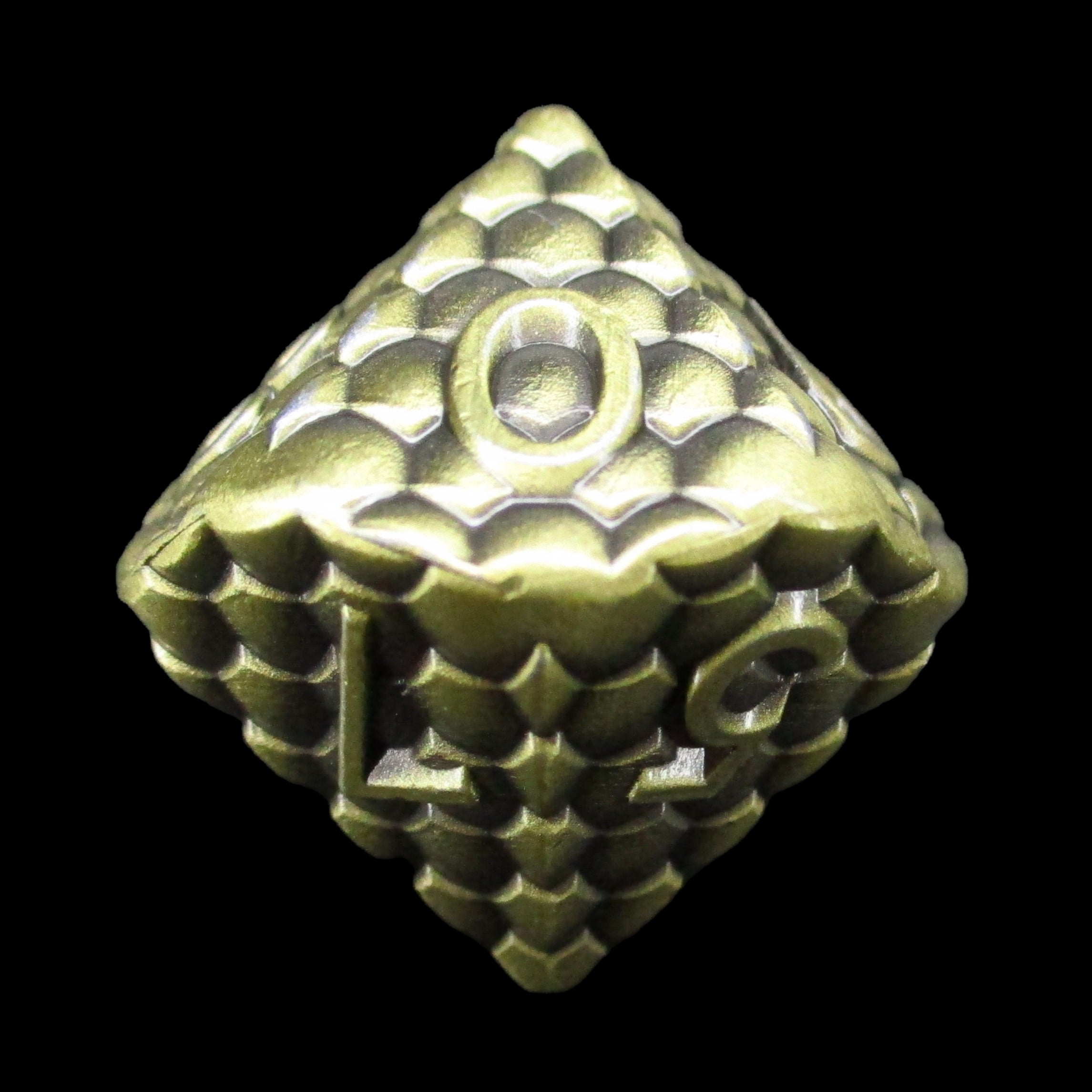 TDSO Metal Dragon Scale Antique Bronze D10 Dice