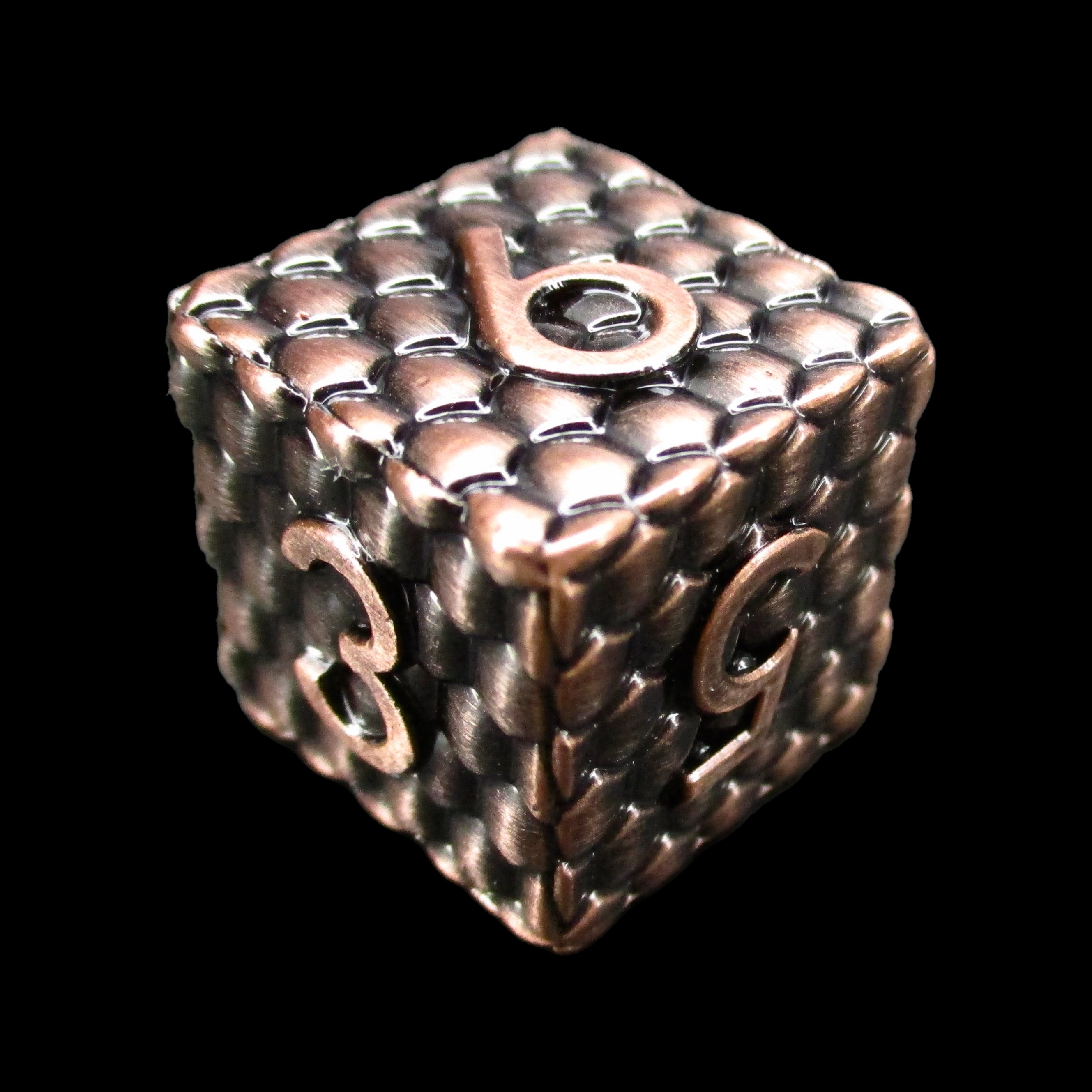 TDSO Metal Dragon Scale Antique Copper D6 Dice