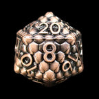 TDSO Metal Dragon Scale Antique Copper D20 Dice