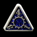 TDSO Metal Gears Silver & Sapphire Mica D4 Dice