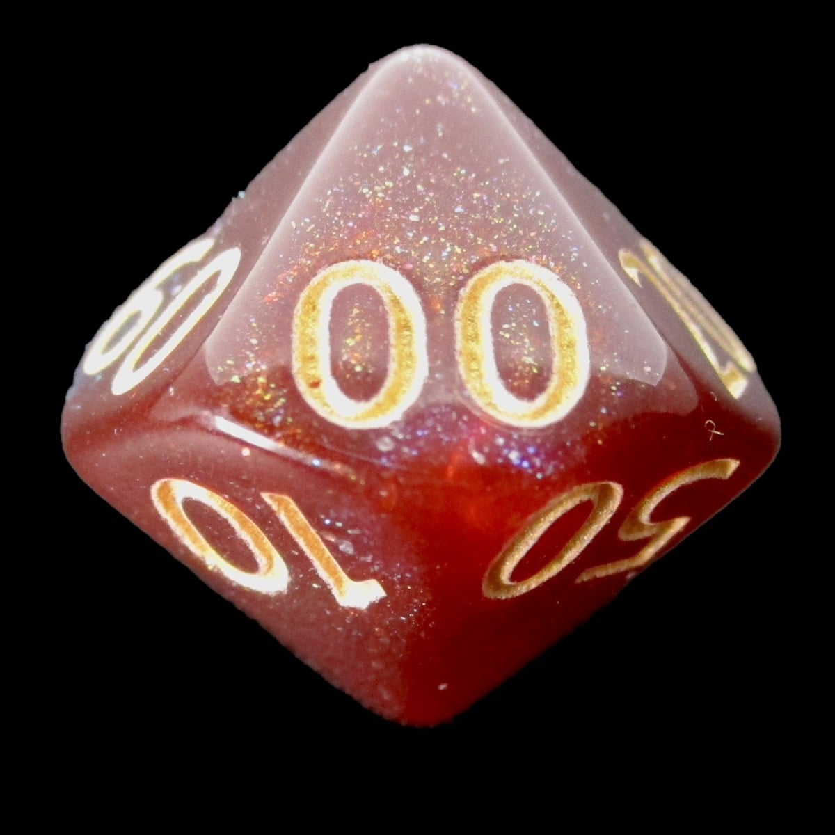 HALF PRICE CLEARANCE TDSO Phoenix Multi Glitter Blue Red & Silver Percentile Dice