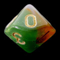 HALF PRICE CLEARANCE TDSO Phoenix Multi Glitter Green Orange & Pink D10 Dice
