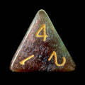 HALF PRICE CLEARANCE TDSO Phoenix Multi Glitter Green Purple & Teal D4 Dice