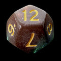 HALF PRICE CLEARANCE TDSO Phoenix Multi Glitter Green Purple & Teal D12 Dice