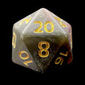 HALF PRICE CLEARANCE TDSO Phoenix Multi Glitter Gold Green & Pink D20 Dice
