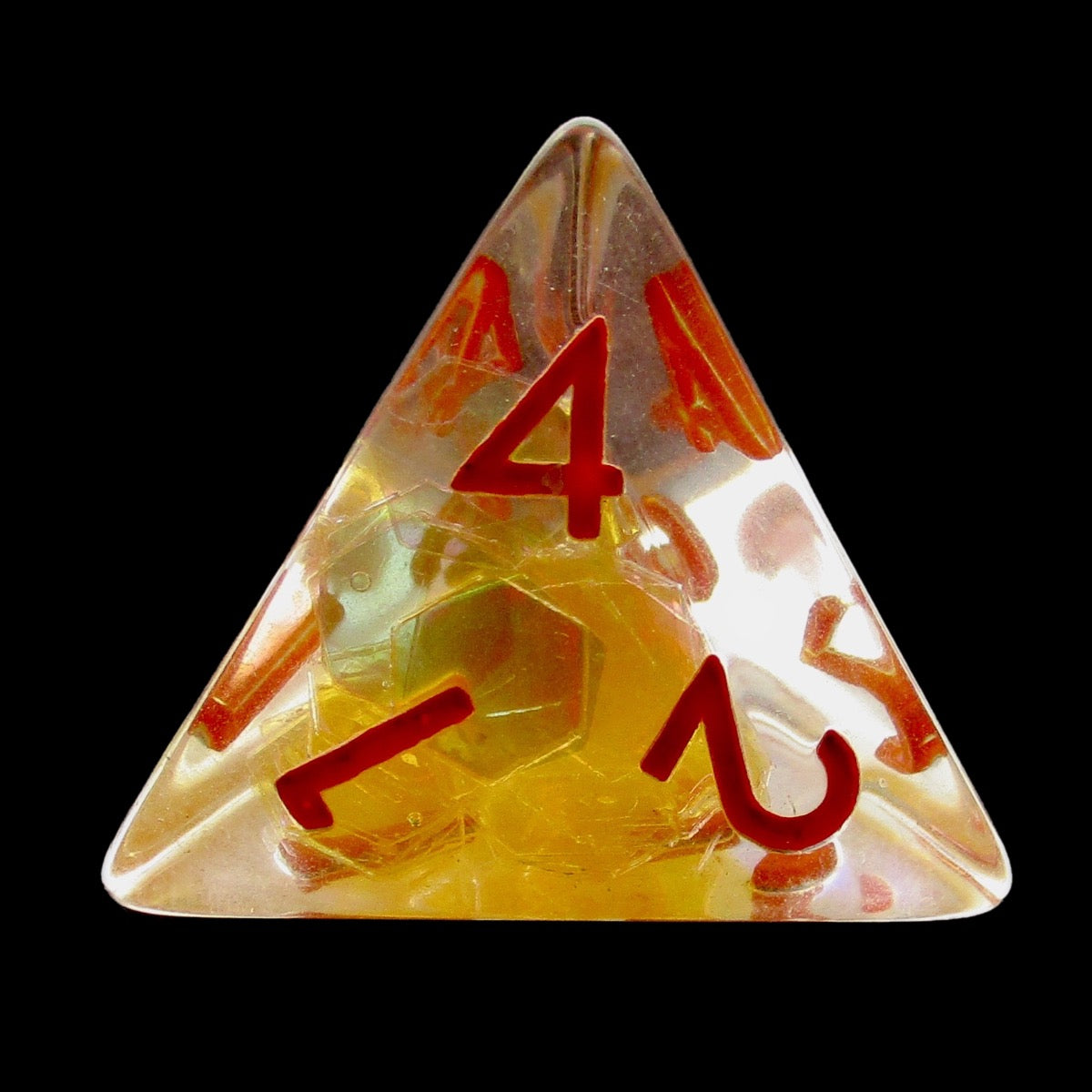 TDSO Gold Dragon Scale D4 Dice