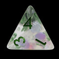 TDSO Silver Dragon Scale D4 Dice