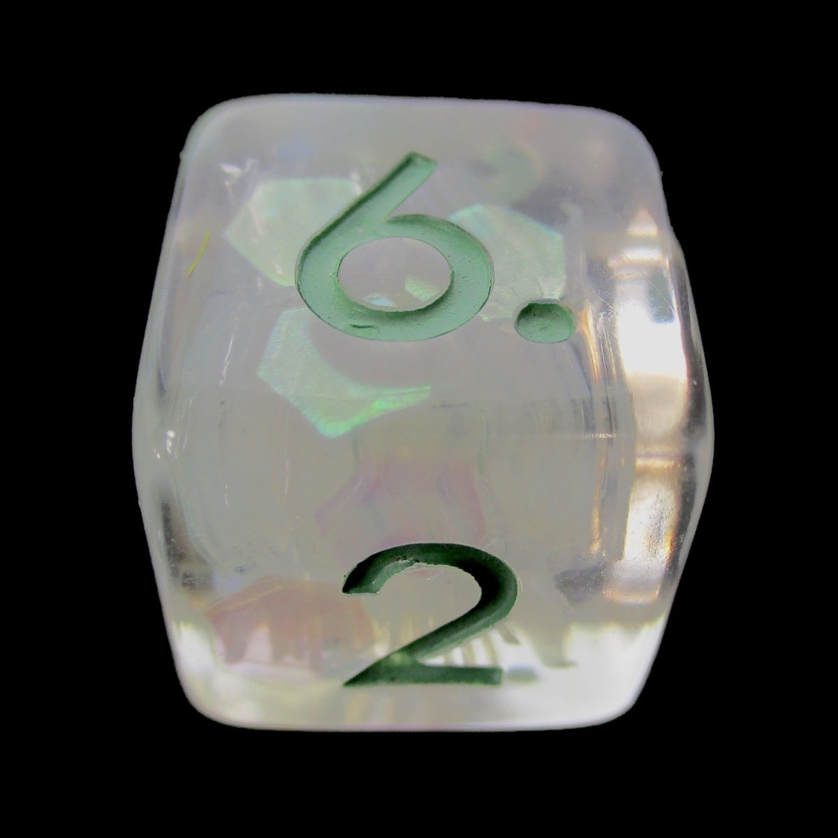 TDSO Silver Dragon Scale D6 Dice