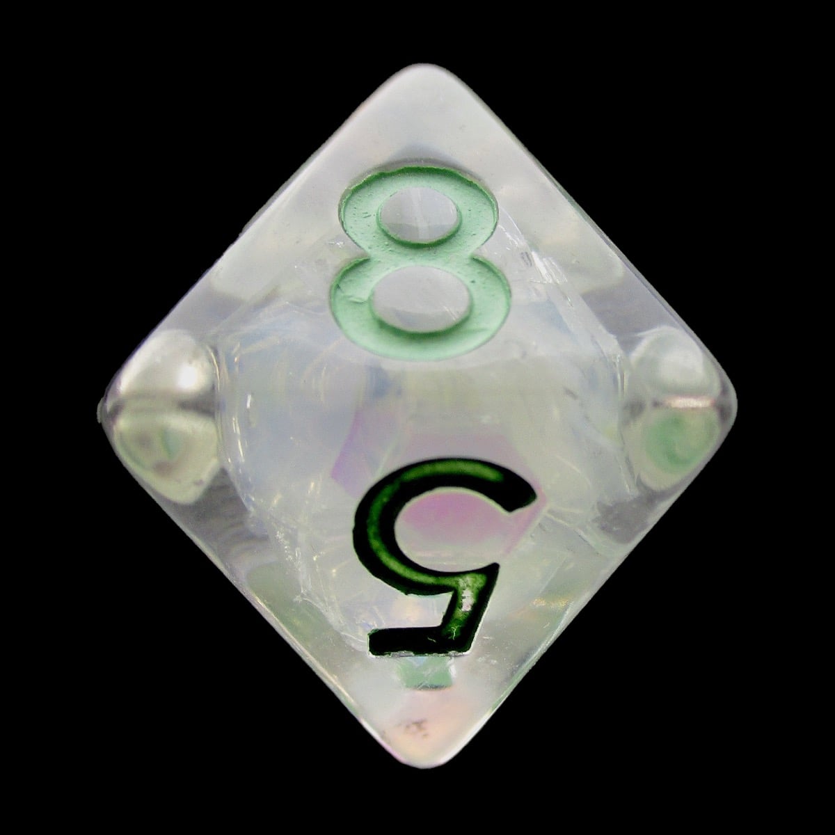 TDSO Silver Dragon Scale D8 Dice
