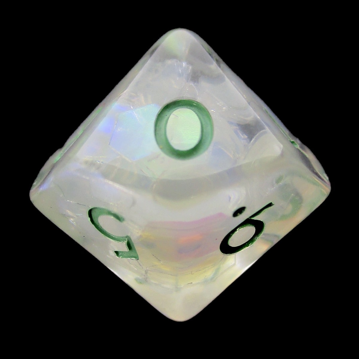 TDSO Silver Dragon Scale D10 Dice
