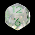 TDSO Silver Dragon Scale D12 Dice