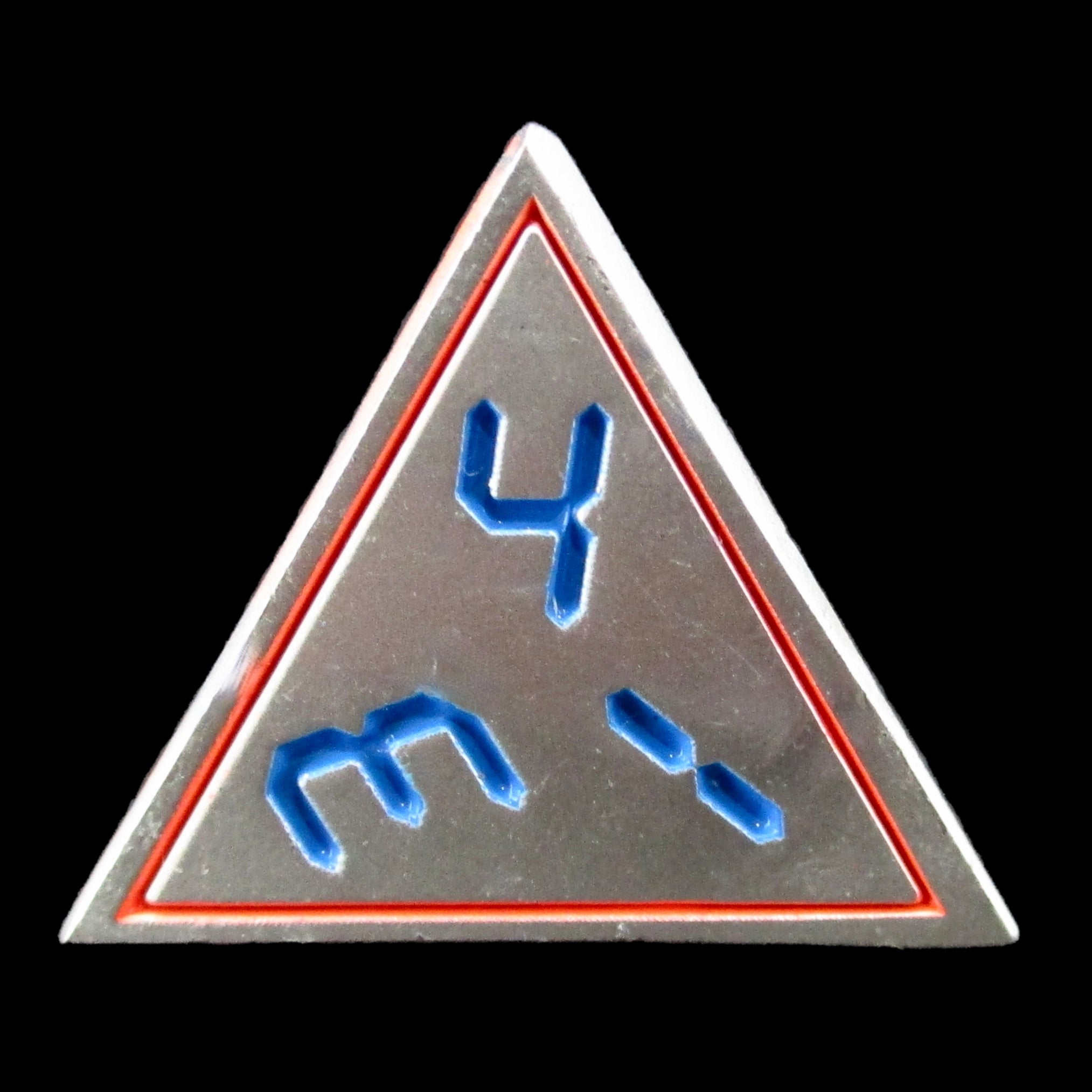 TDSO Metal Digital Steel Red & Blue D4 Dice