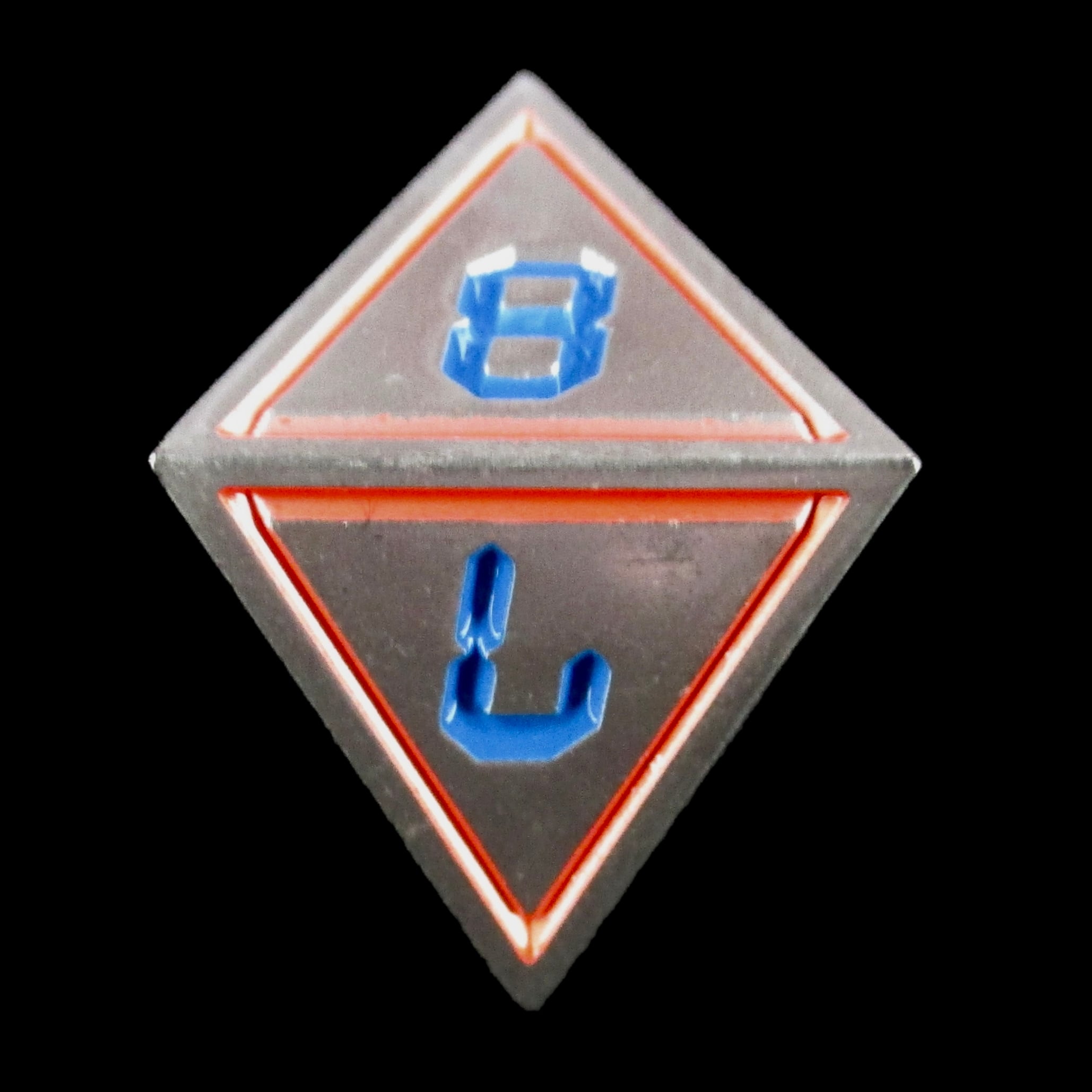 TDSO Metal Digital Steel Red &amp; Blue D8 Dice