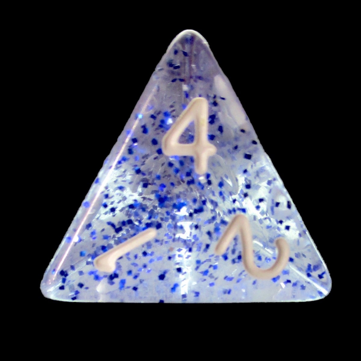 TDSO Glitter Dark Blue D4 Dice