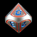 TDSO Metal Digital Steel Red &amp; Blue D10 Dice