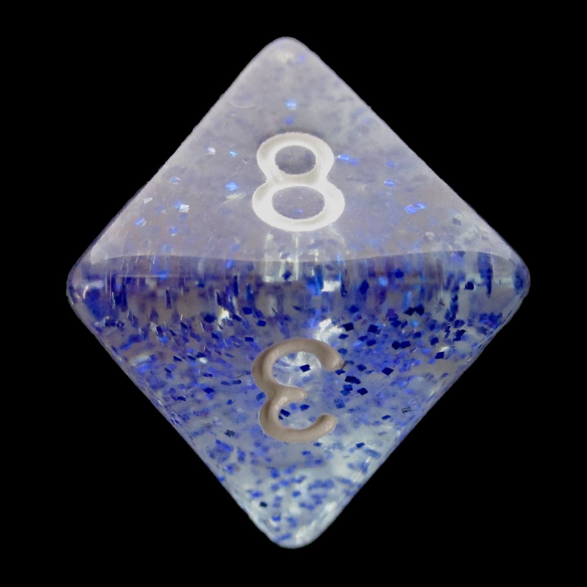 TDSO Glitter Dark Blue D8 Dice