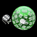 TDSO Cannonball Gem Emerald HUGE 45mm D100 Dice