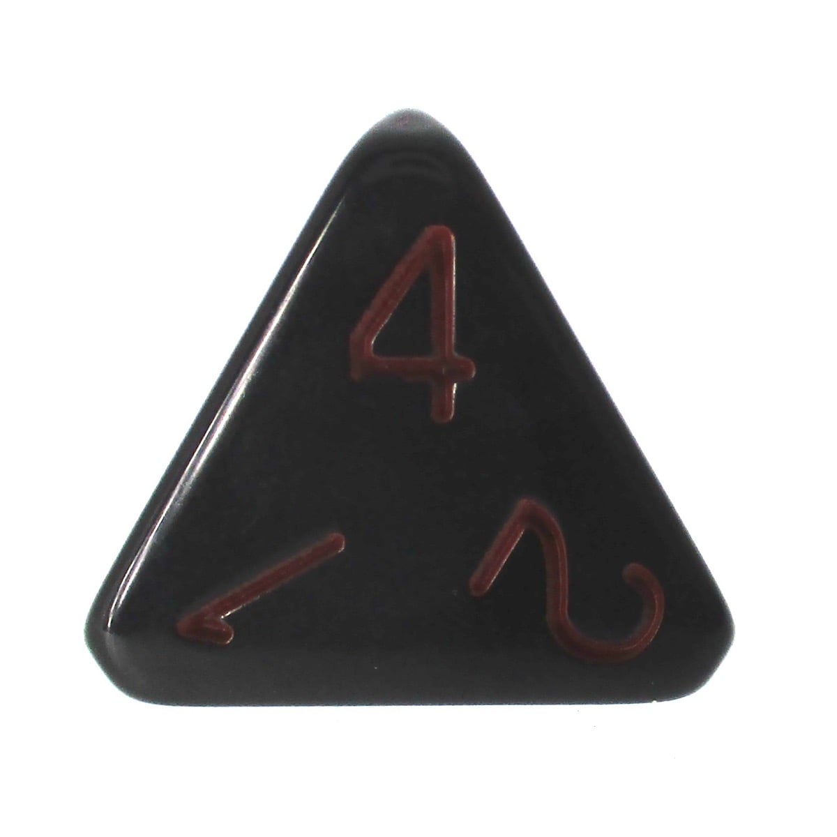 HALF PRICE CLEARANCE Role 4 Initiative Opaque Black & Red D4 Dice