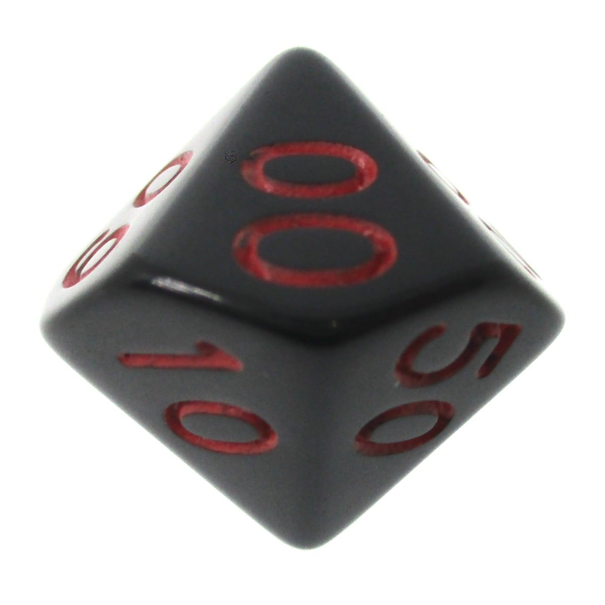 HALF PRICE CLEARANCE Role 4 Initiative Opaque Black & Red Percentile Dice